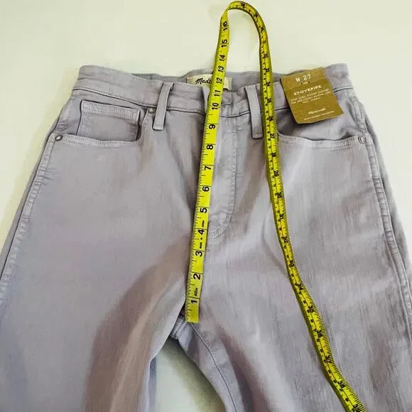 Madewell Stove Pipe High Rise Straight Leg Jeans Size 27 NWT Purple - Picture 9 of 10